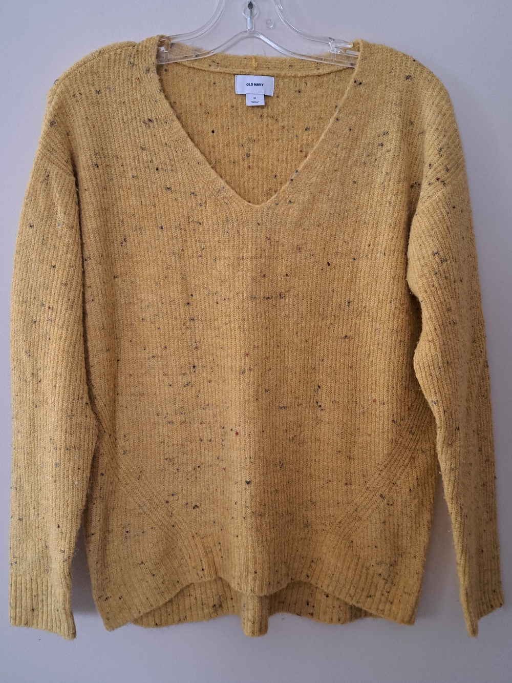 Old Navy Yellow Flecked V-Neck Sweater